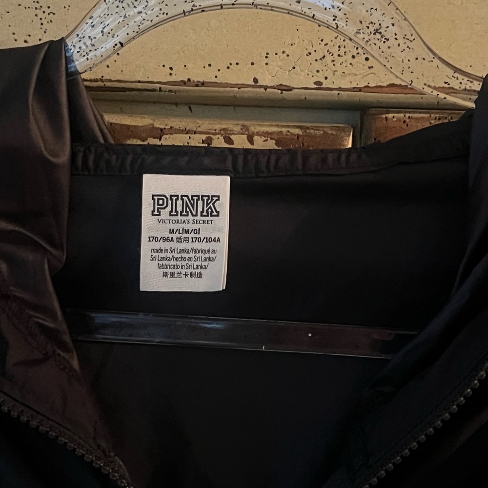 PINK Victoria's Secret Sleek Black Jacket size medium